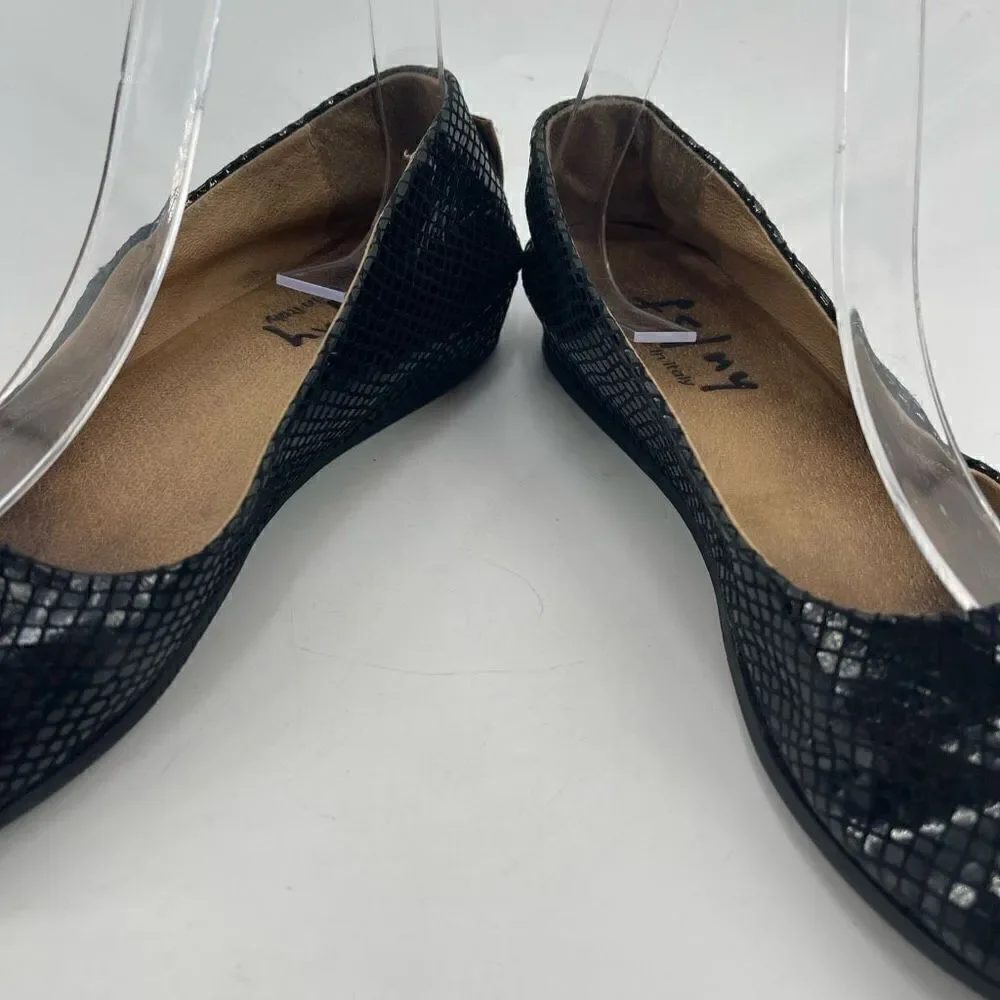 FSNY French Sole NY Zappa low wedge shoe ballet flats shoes made in Italy 6.5